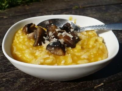 Risotto à la citrouille et aux champignons - Photo par agastache29