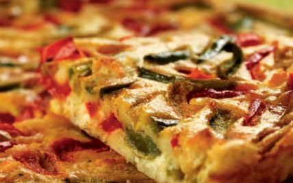 Clafoutis au fromage de chèvre et poivrons - Photo par Cuisines en Fête