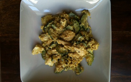 Curry de courgettes et volaille au quinoa - Photo par djooli