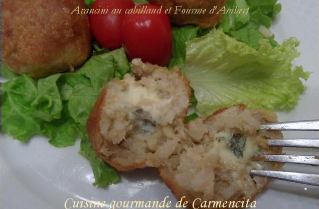 Arancini de cabillaud et Fourme d'Ambert - Carmen