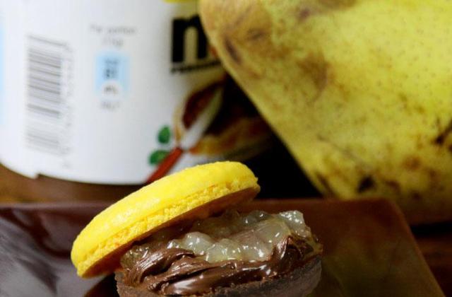 Macaron poire et Nutella - Photo par macaron-passion