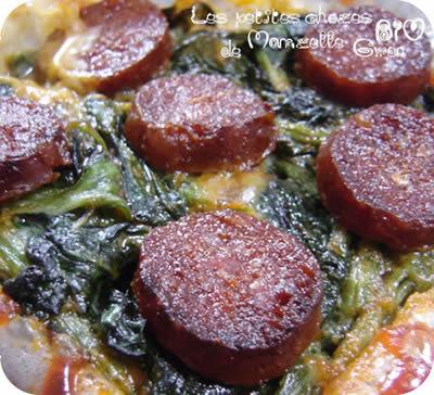 Tartelette d'épinards au chorizo - Photo par gwendyy
