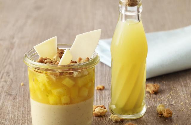 Crème brûlée vanille, gelée d'ananas - Pure Via