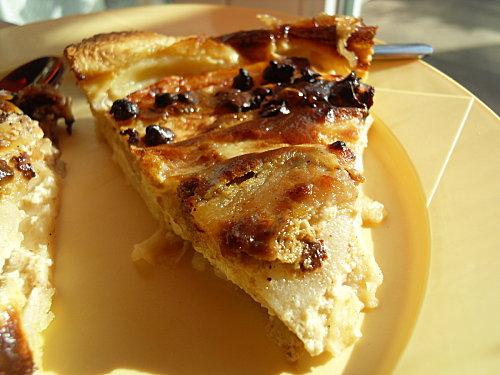 Tarte aux poires, pistaches et pépites de chocolat - aureliVD