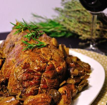 Rôti de boeuf aux champignons et aux marrons - Photo par CuisinonsEnCouleurs