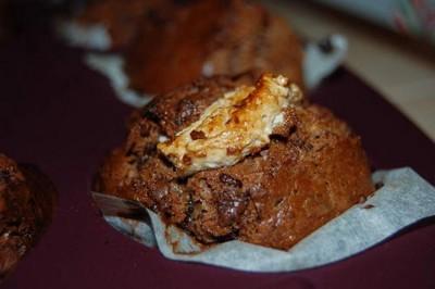 Muffins chocolat, nougat - Photo par ihoube