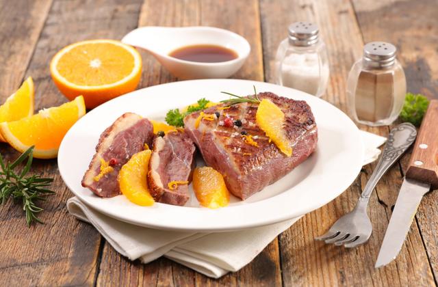 Magret de canard à l'orange - Photo par 750g