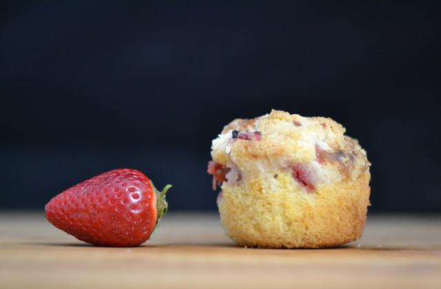 Muffins crumble fraise - Photo par 750g