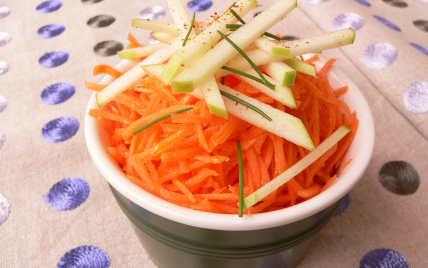 Carottes râpées à la pomme verte - Photo par Chef Damien