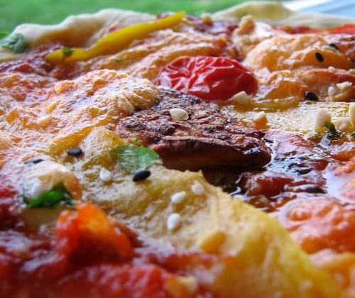 Pizza exotique au poulet grillé - Alberie26