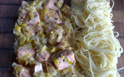 Pavés de saumon à la crème poireaux - Photo par alix20s