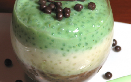 Perles du Japon pistache, vanille et chocolat - Photo par l'Amoureuse des desserts