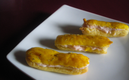 Mini éclairs saumon fumé, crème de citron - paulinelly