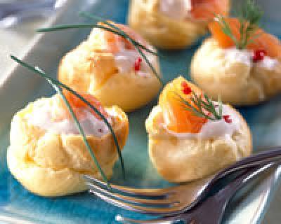Petits choux à la crème et au saumon - marie7n