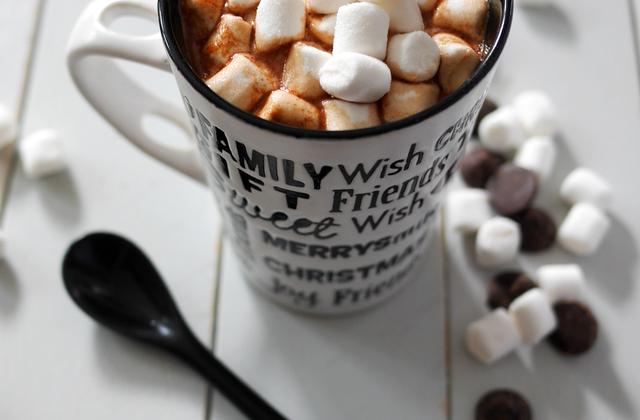 Chocolat chaud aux mini chamallows - Photo par Emmanuelle EVRARD