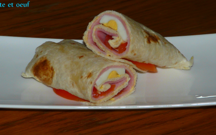 Wrap jambon, tomate et œuf - Photo par erika.miguel9
