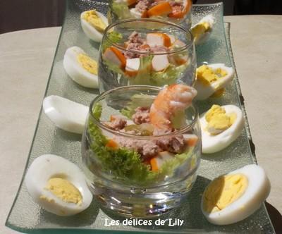 Salade fraîcheur en verrines - Photo par lilypt