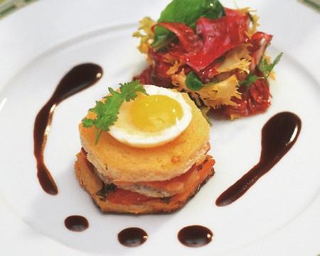 Croque madame au chavignol et œuf de caille - Photo par AOC Chavignol