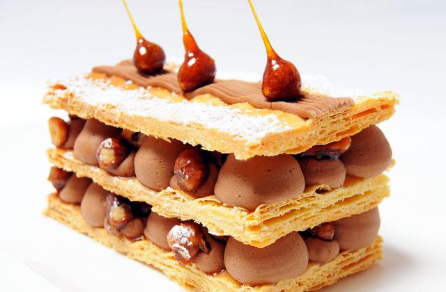 Mille-feuilles chocolat-safran - Pâtisserie et Gourmandise
