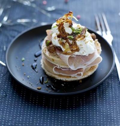Foie gras et jambon Aoste, chantilly aux spéculoos - Photo par Aoste