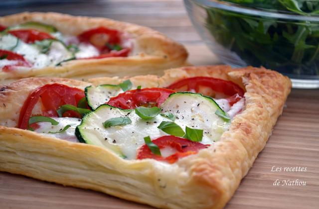 Feuilletés aux courgettes, tomates et mozzarella - Photo par Invité