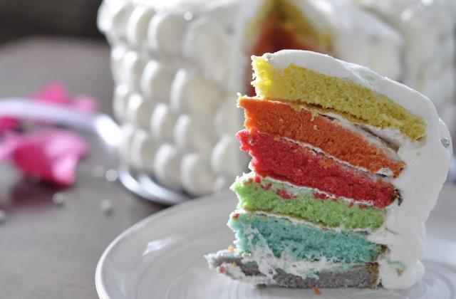 Rainbowcake à la chantilly - Photo par sab974F