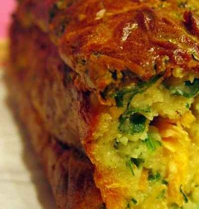 Cake roquette, truite et wasabi - Chez Inoule