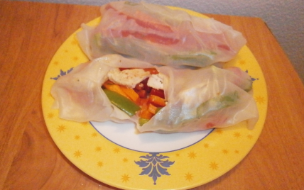 Rouleaux de printemps au poulet et légumes croquants - Photo par delicesdunenovice