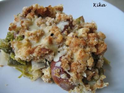 Crumble de poireaux au cheddar - Photo par Casa-Breizh