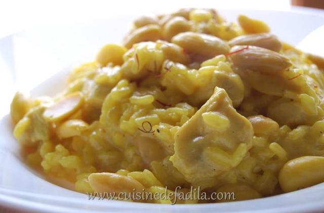 Risotto au poulet, safran et amande - Photo par FadilaB