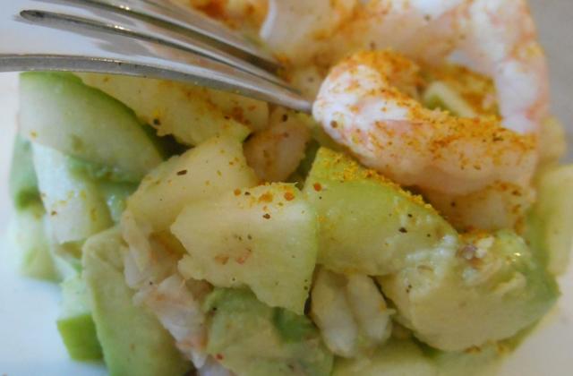Tartare crevette, pomme verte & avocat - Photo par La cuillère aux mille délices