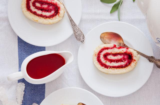 Gâteau roulé à la framboise - Photo par 750g
