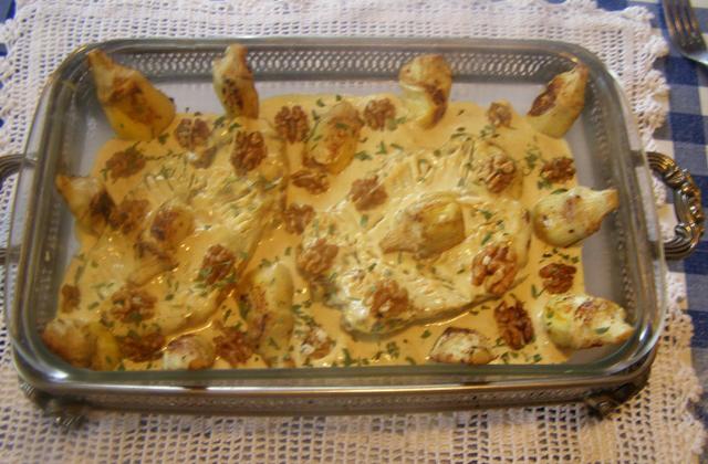 Côtes de porc aux chaource et noix du pays - Photo par findv