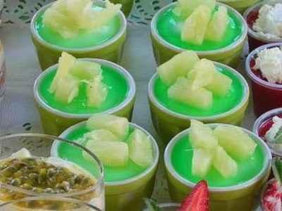 Blanc manger noix de coco gelée de menthe - jacath