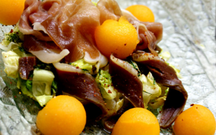 Salade duo de jambon au melon - Photo par maryseKt