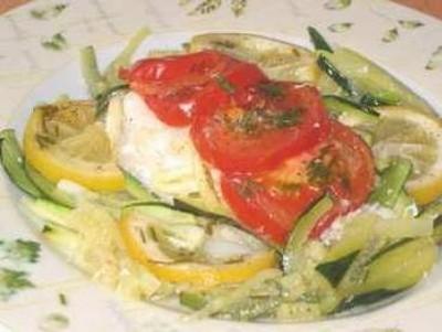 Papillote de sabre aux petits légumes - Photo par gawel