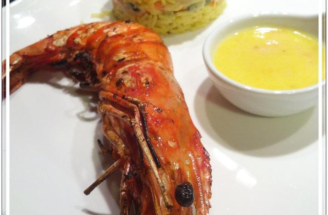 Grosse gambas au BBQ et son beurre blanc - Photo par La cuisine d'Amélia
