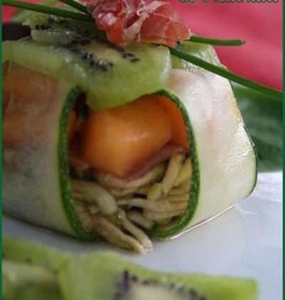Timbale de courgette au melon - petitsc