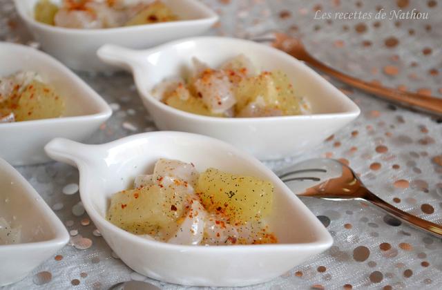 Cuillères au tartare de Saint-Jacques et ananas à la vanille - Photo par Invité