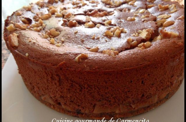 Cheesecake chocolat-poires & noix - Photo par Carmen