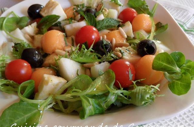 Méli mélo d'été au melon et mozzarella - Photo par Carmen