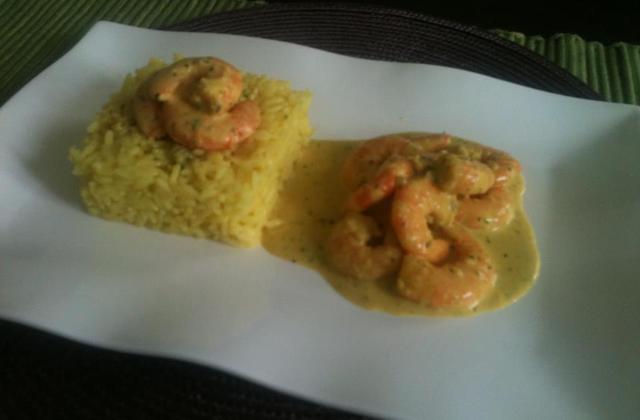 Crevettes ail et curry et son riz gourmand - Photo par dadapatisserie