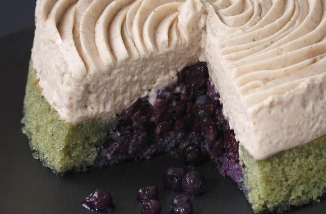 Entremet crème de Marron, pistache et myrtilles sauvages du Canada - Wild Blueberries Association of North America - Canada