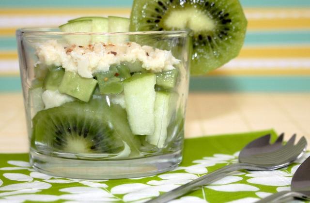 Salade acidulée de crabe, kiwi, et avocat - amandine cooking