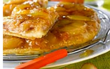 Tarte Tatin aux pêches blanches d'ici - Photo par Pêche d'ici
