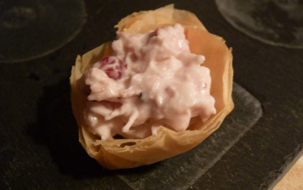 Amuse-bouche poulet et canneberges - Photo par carinette