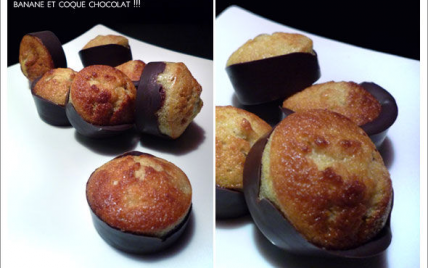 Madeleines à la banane en coque de chocolat - Photo par ptitelG
