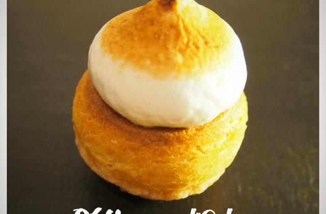 Choux citron meringuée - Poire pochée - Photo par 750g