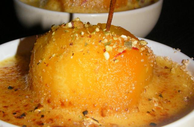 Pommes pochées et sa crème au safran - stephaniegr
