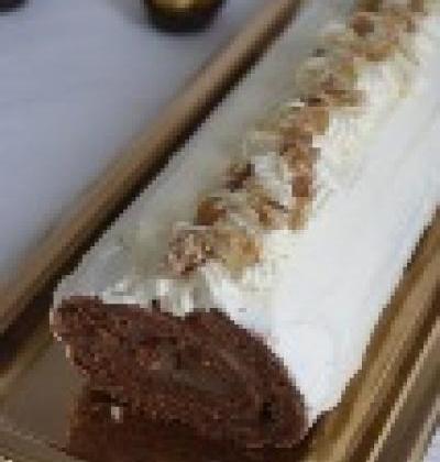 Bûche aux marrons, ganache chocolat blanc - Photo par fiches cuisine